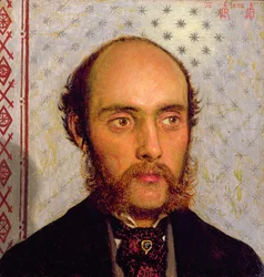 Porträt von William Michael Rossetti (1829-1919) bei Lampenlicht, 1856